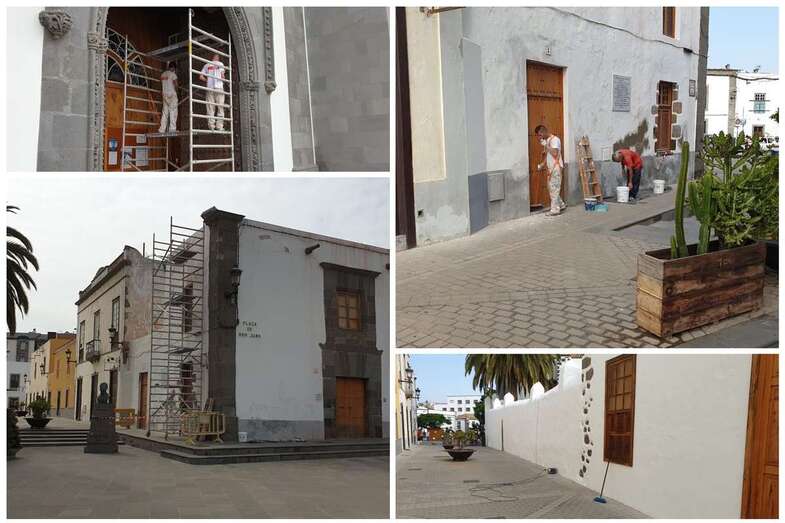 Trabajos de remozamiento en la Basílica y Archivo Parroquial (Foto TA)